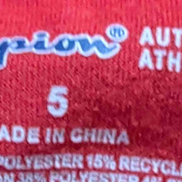 Champion, size 5, red shirt and gray sweats and blue champion blue shirt w g swe - Picture 4 of 10